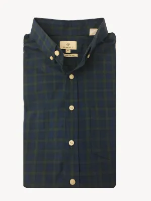 GANT DIAMOND G Men's Bottle Green Luxe Tartan Twill Fitted BD 303112 Size M NWT