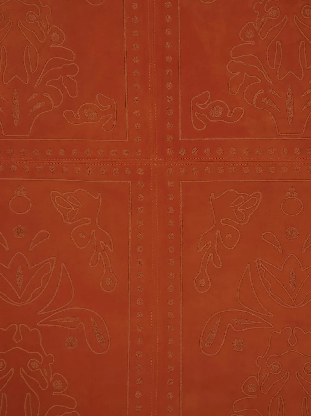 Gardenia Cinnamon Stick Embossed Suede Maxi Cape