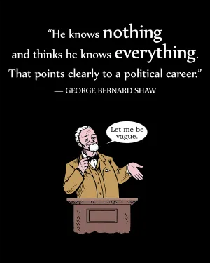 George Bernard Shaw on Politicians - Men's Edition