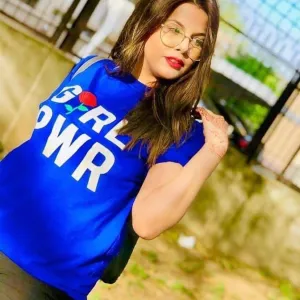 Girl Power Summer Collection 2019 High Quality Printed Round Neck T-Shirt