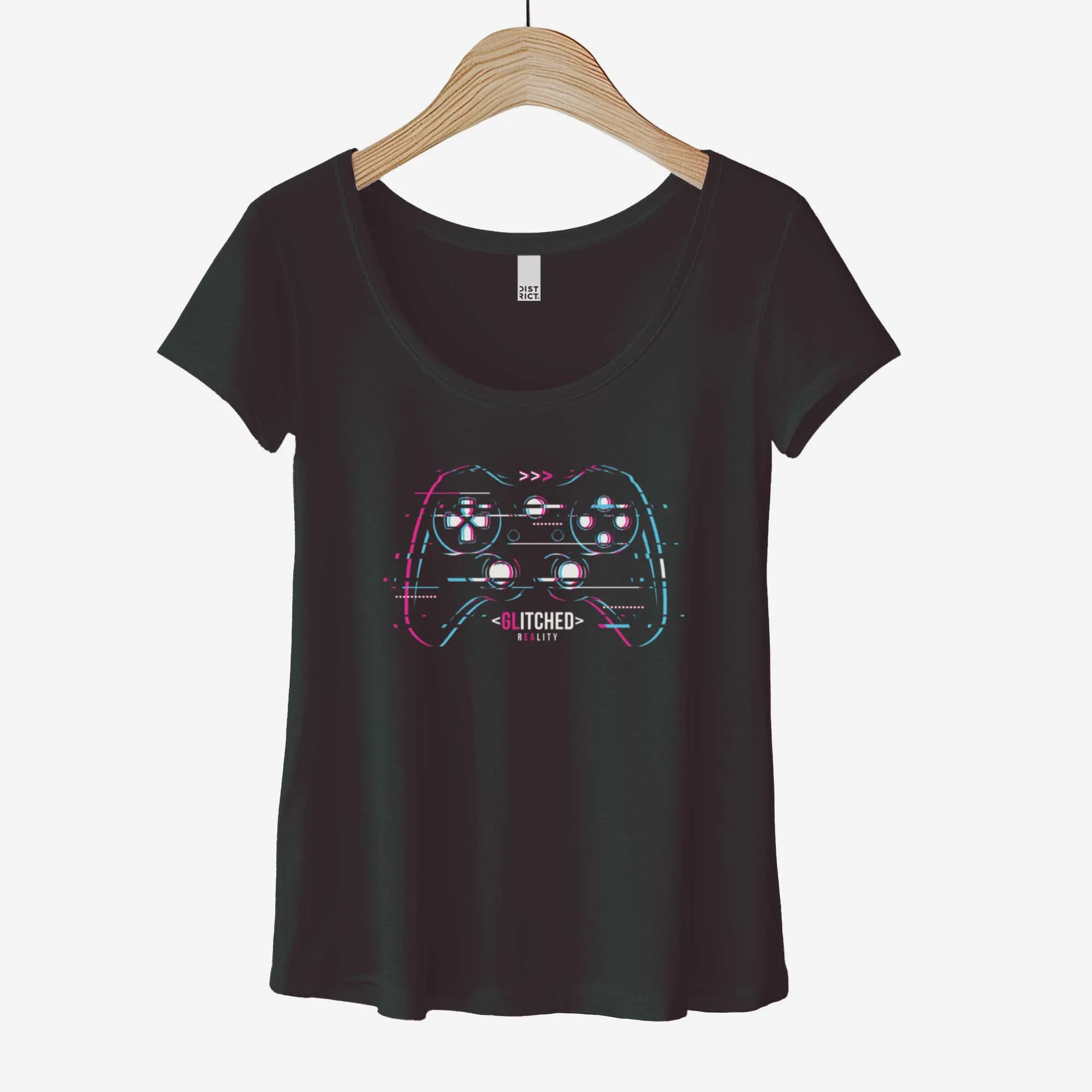 Glitched Reality - Women’s Flex Scoop Neck Tee