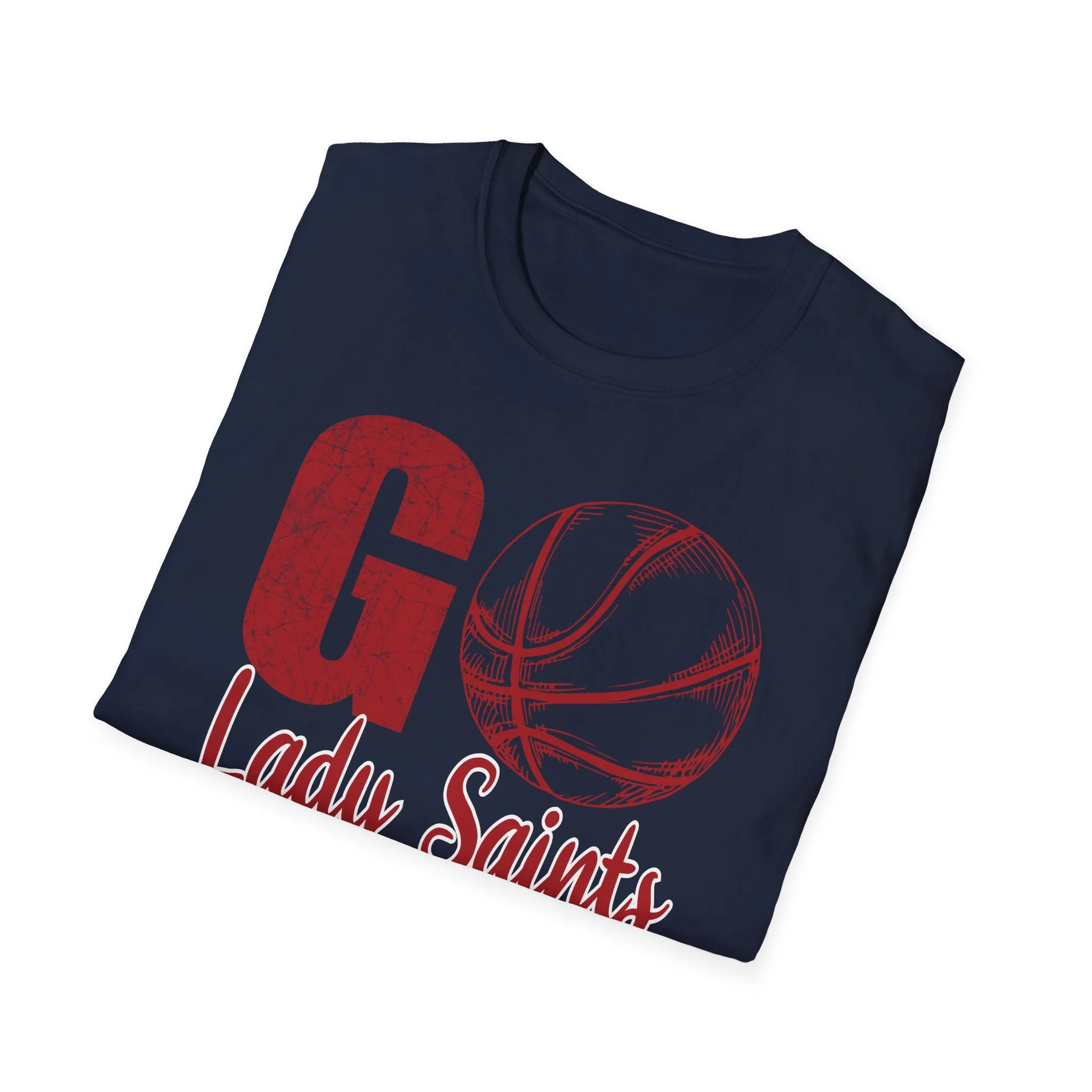 Go Lady Saints Basketball Unisex Softstyle T-Shirt