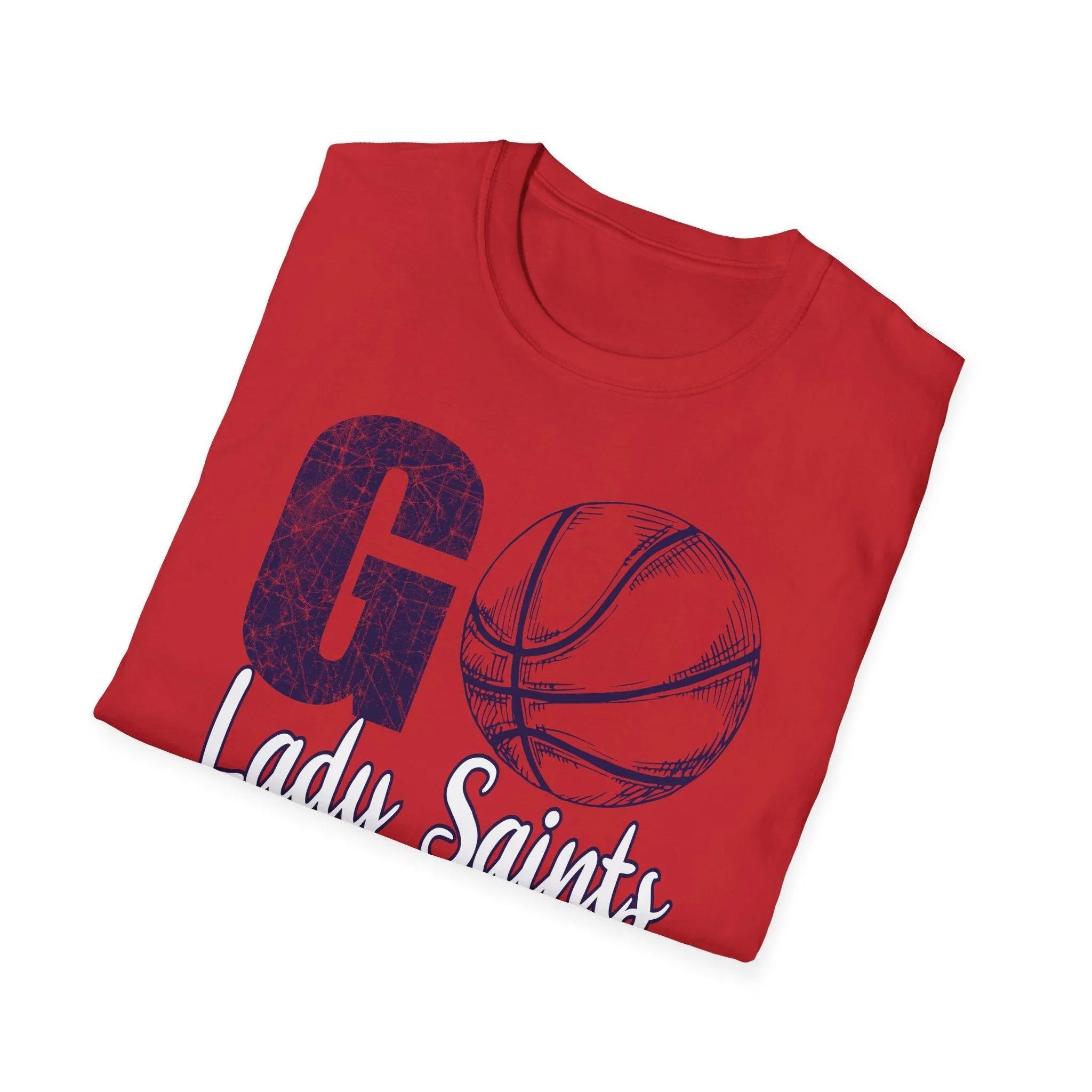 Go Lady Saints Basketball Unisex Softstyle T-Shirt