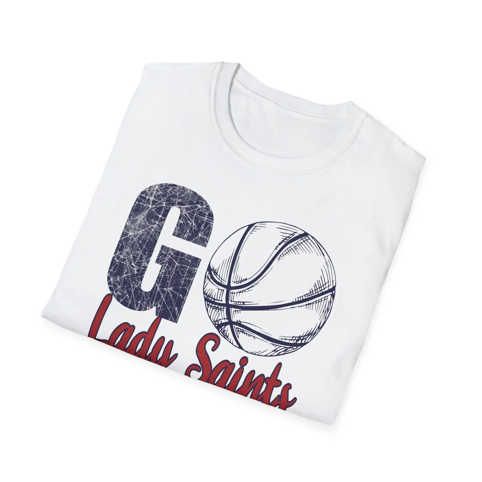 Go Lady Saints Basketball Unisex Softstyle T-Shirt