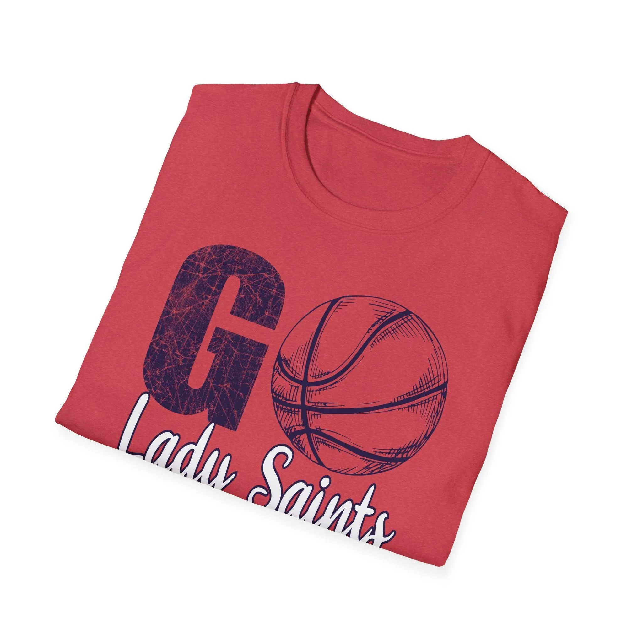 Go Lady Saints Basketball Unisex Softstyle T-Shirt