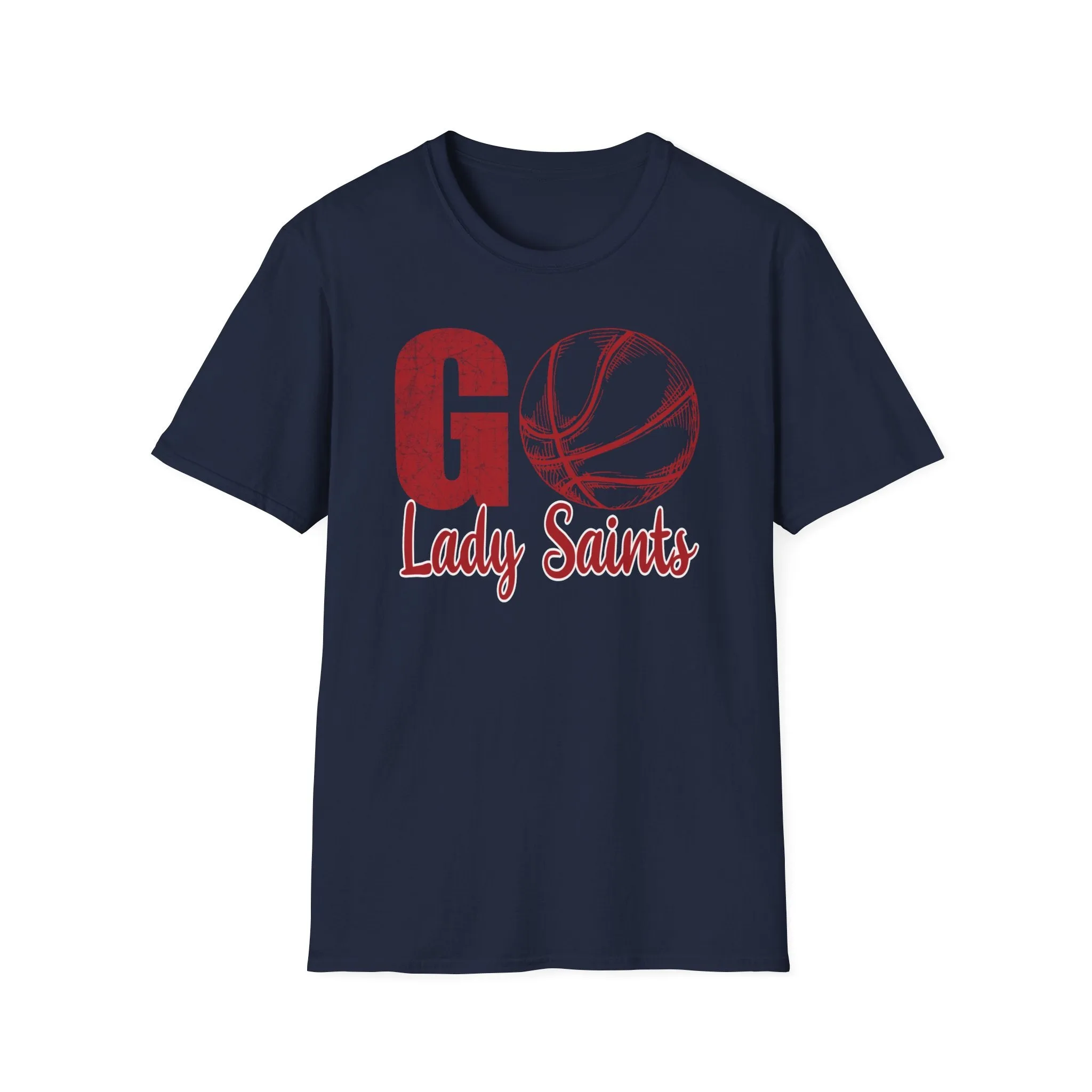 Go Lady Saints Basketball Unisex Softstyle T-Shirt