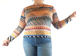Gorman colourful mesh top size 16