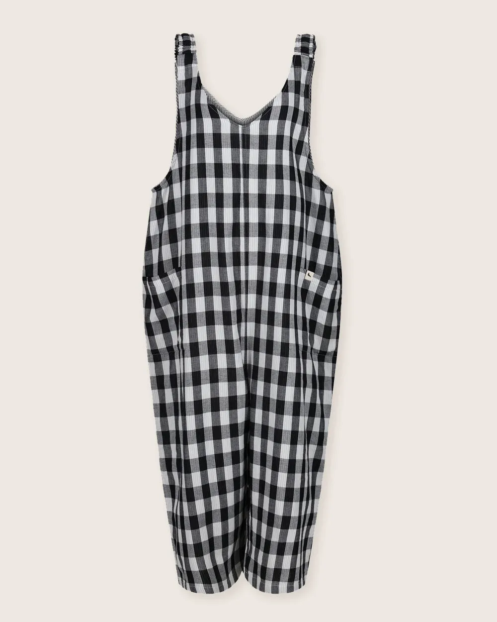 Grace Multicolour Check Print Reversible Wide Leg Jumpsuit