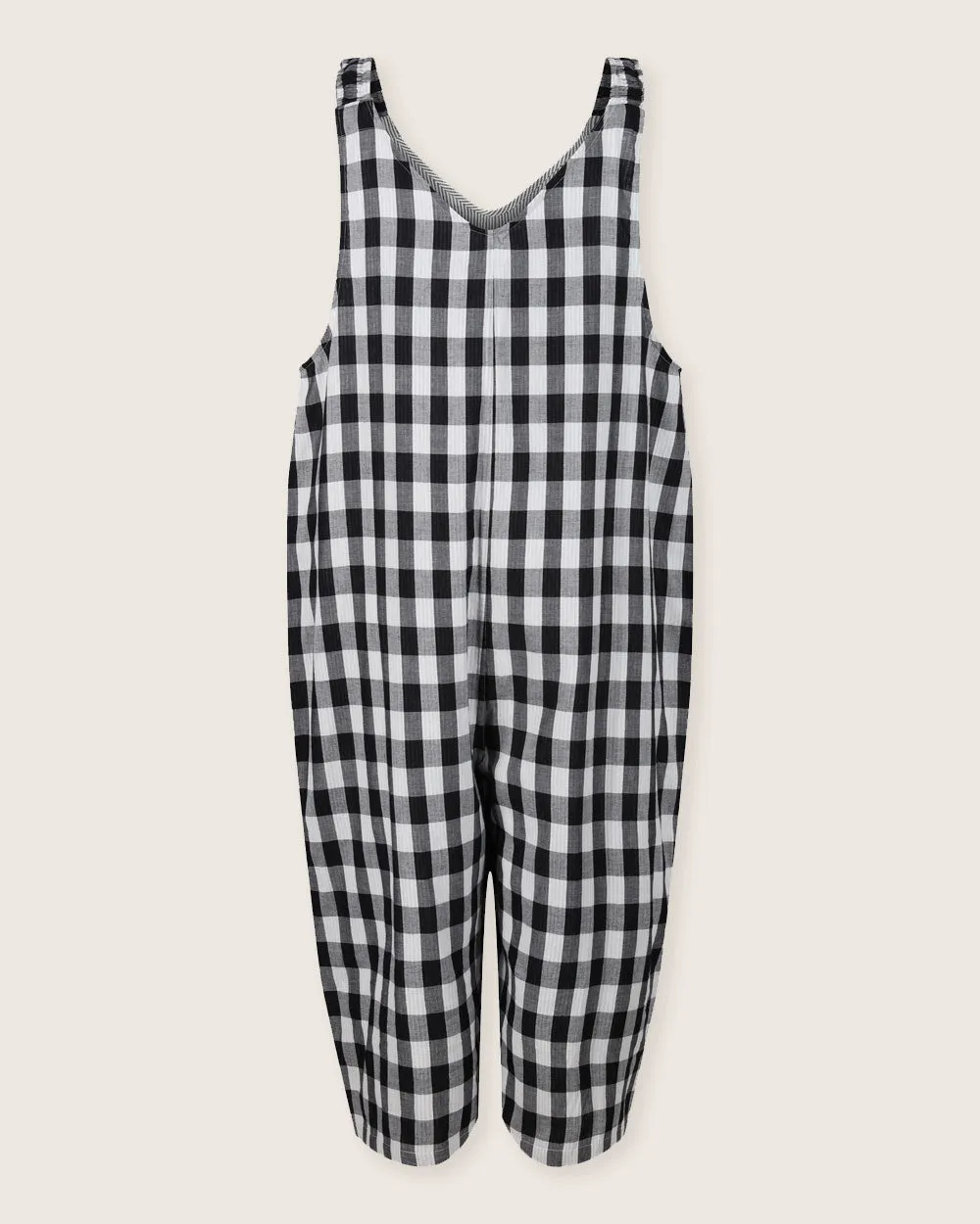 Grace Multicolour Check Print Reversible Wide Leg Jumpsuit
