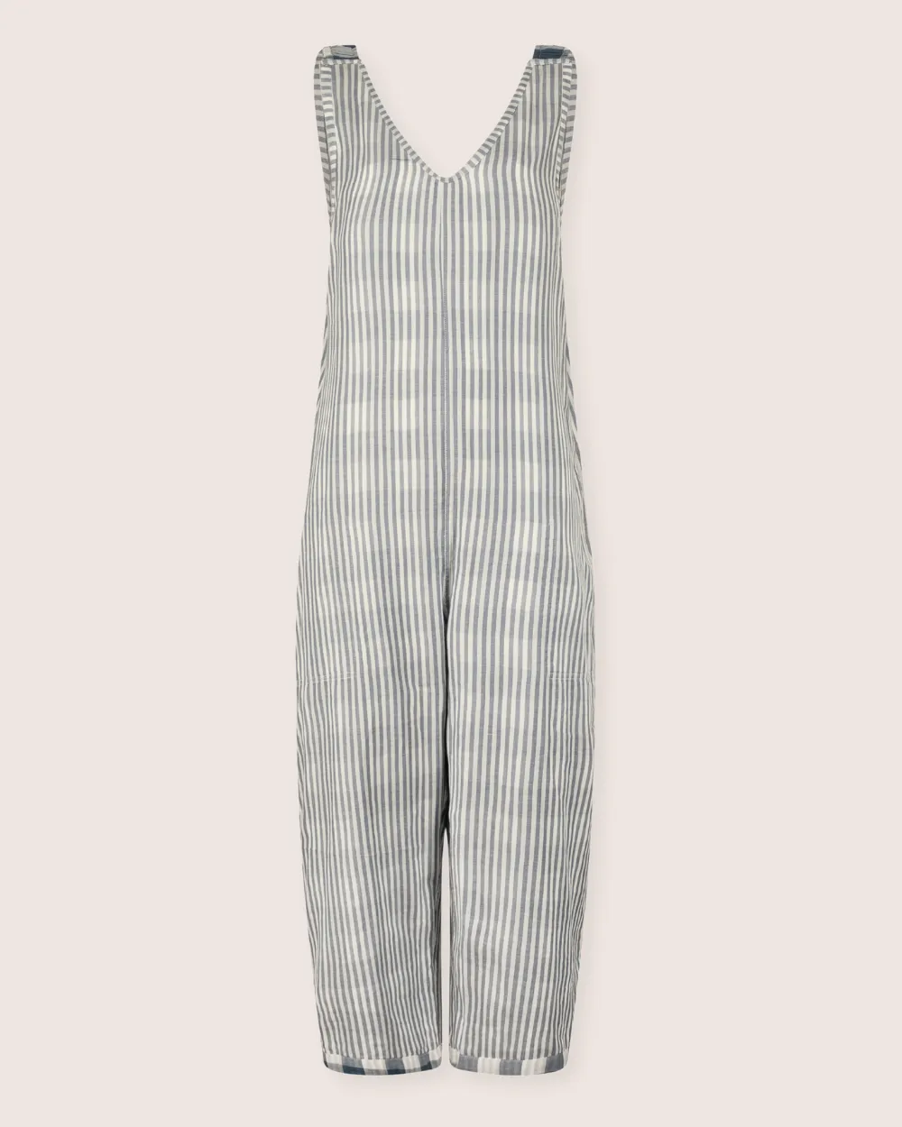 Grace Multicolour Marine Check Print Reversible Wide Leg Jumpsuit