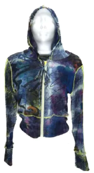 Graffiti Cropped Hoodie