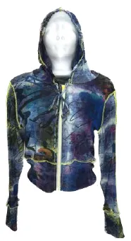 Graffiti Cropped Hoodie