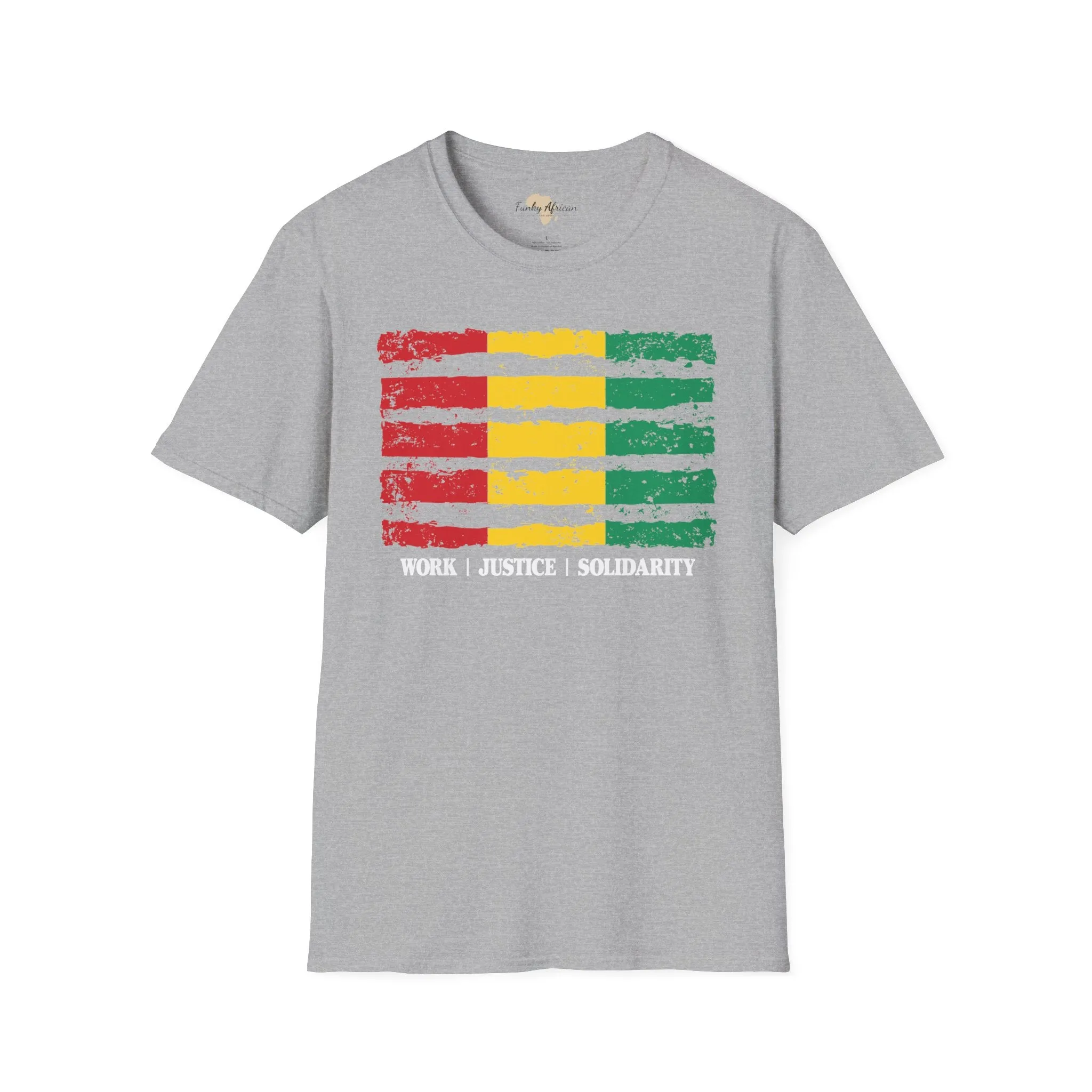 Guinean strip unisex softstyle tee