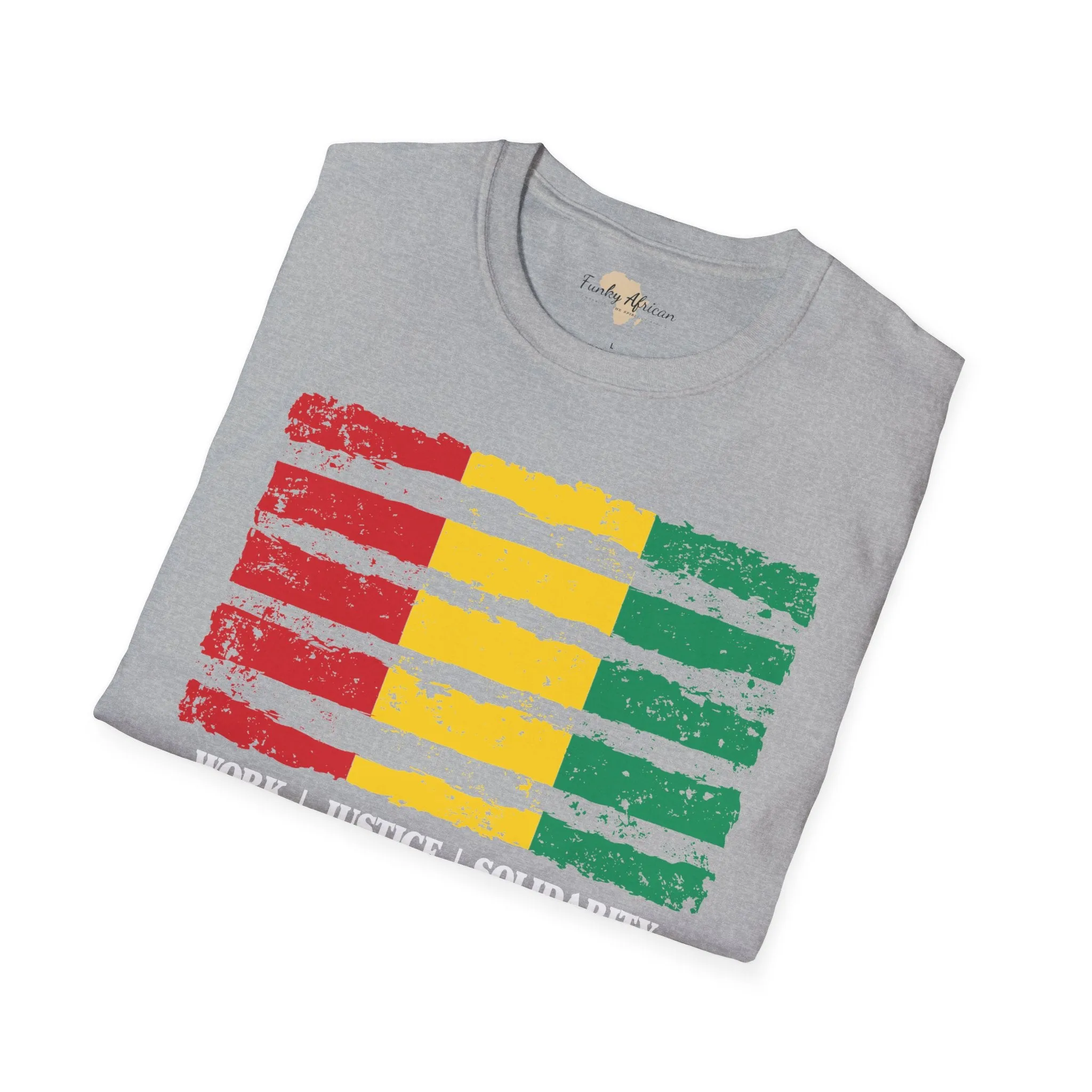 Guinean strip unisex softstyle tee