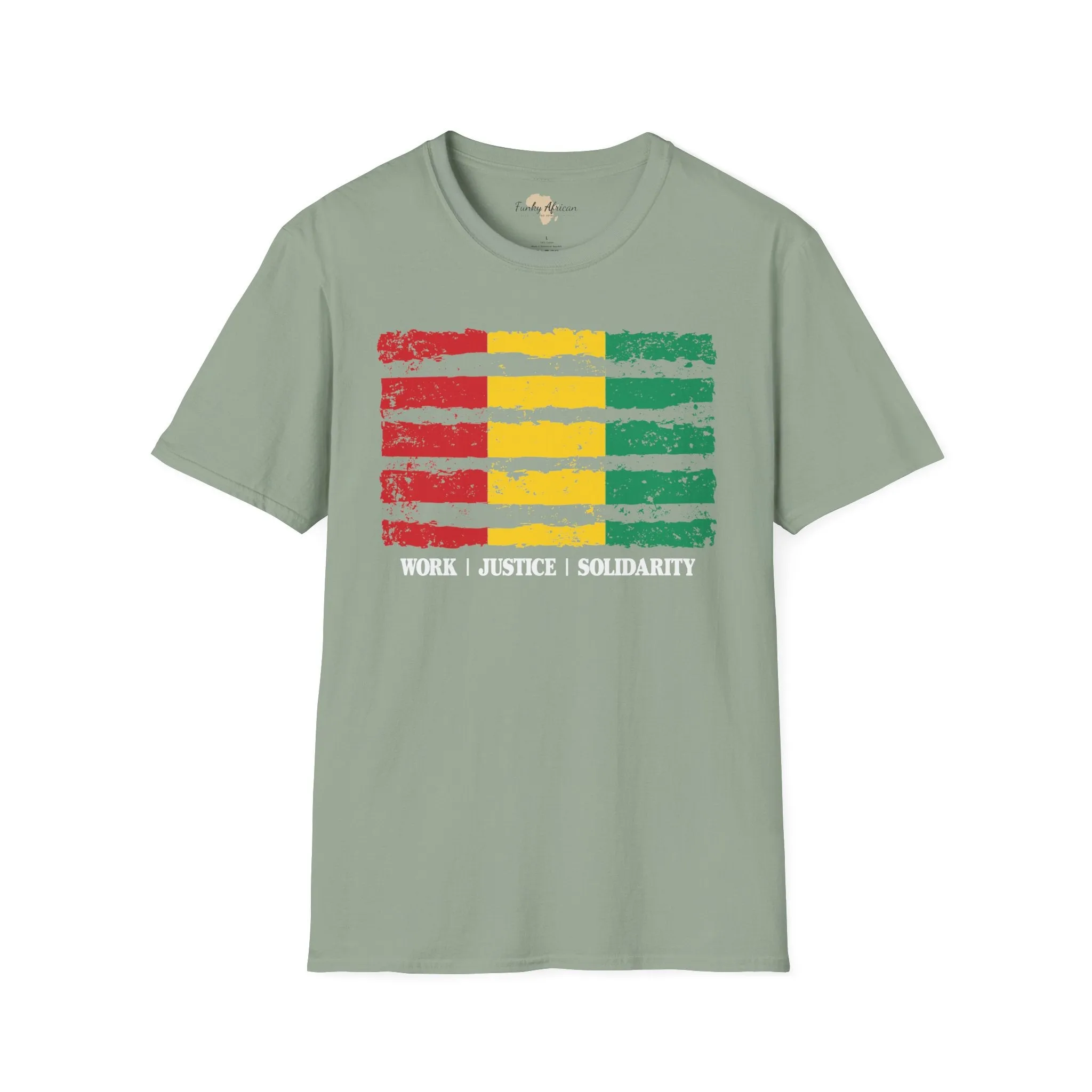 Guinean strip unisex softstyle tee