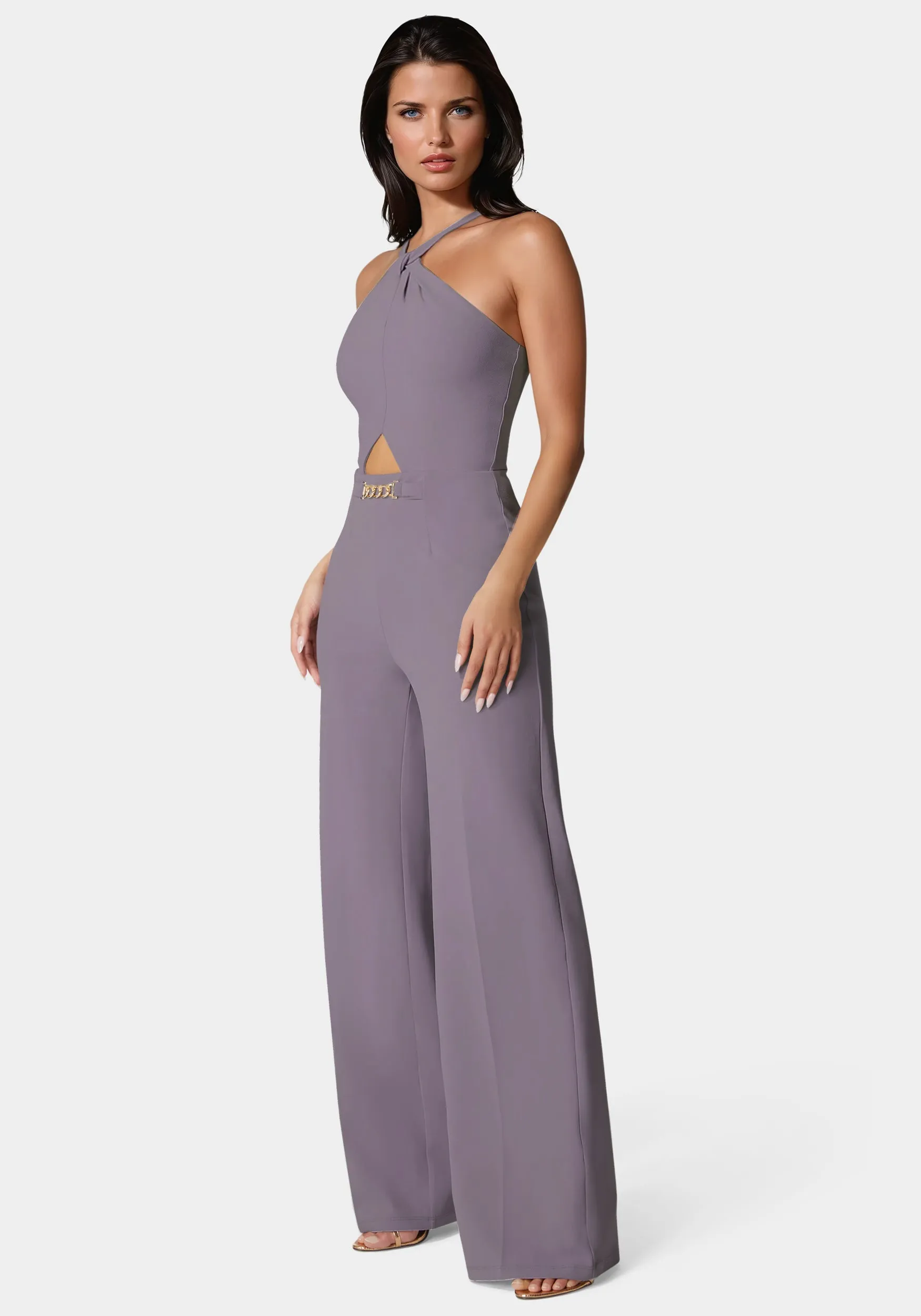 Halter Palazzo Leg Jumpsuit