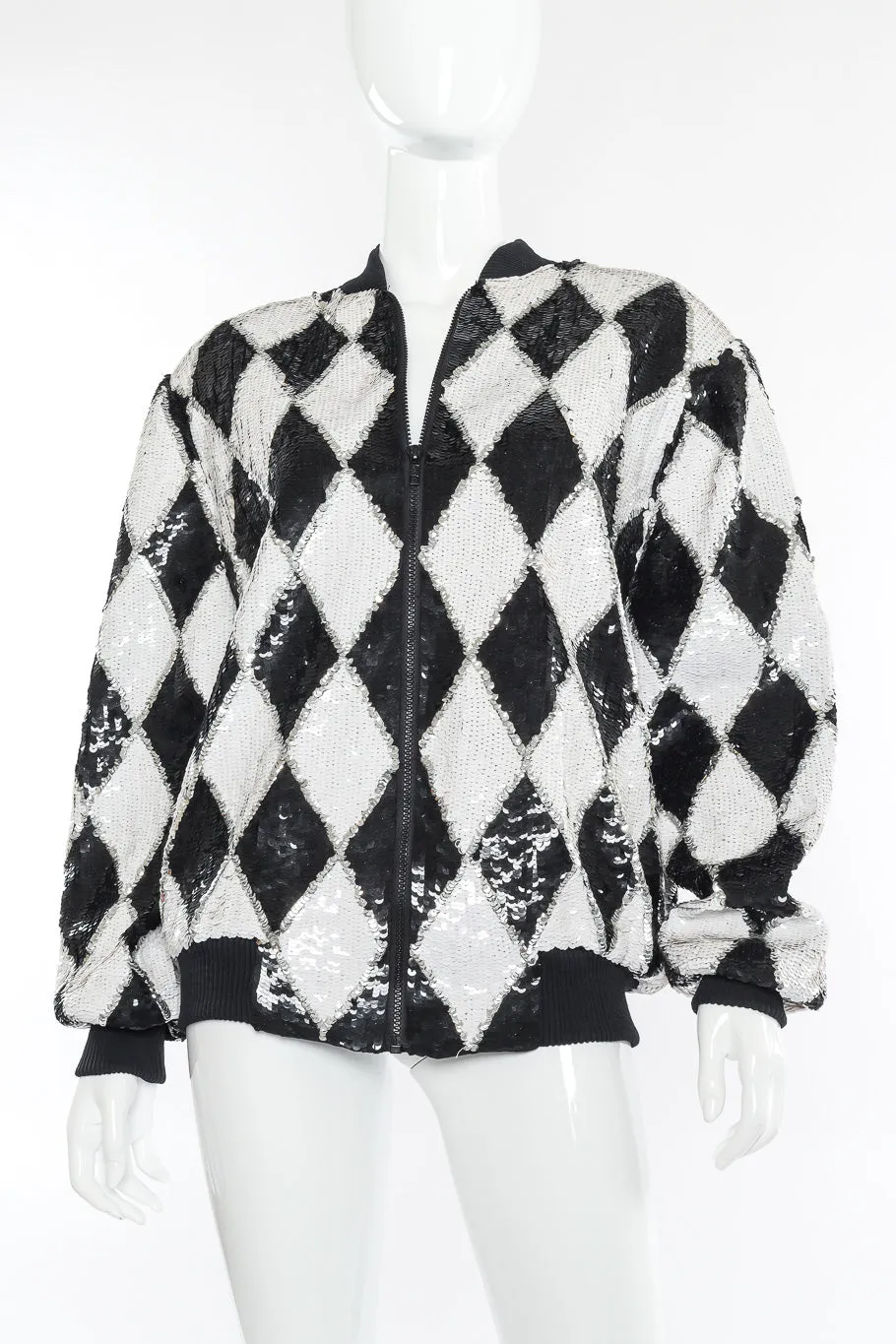 Harlequin Sequin Bomber Jacket