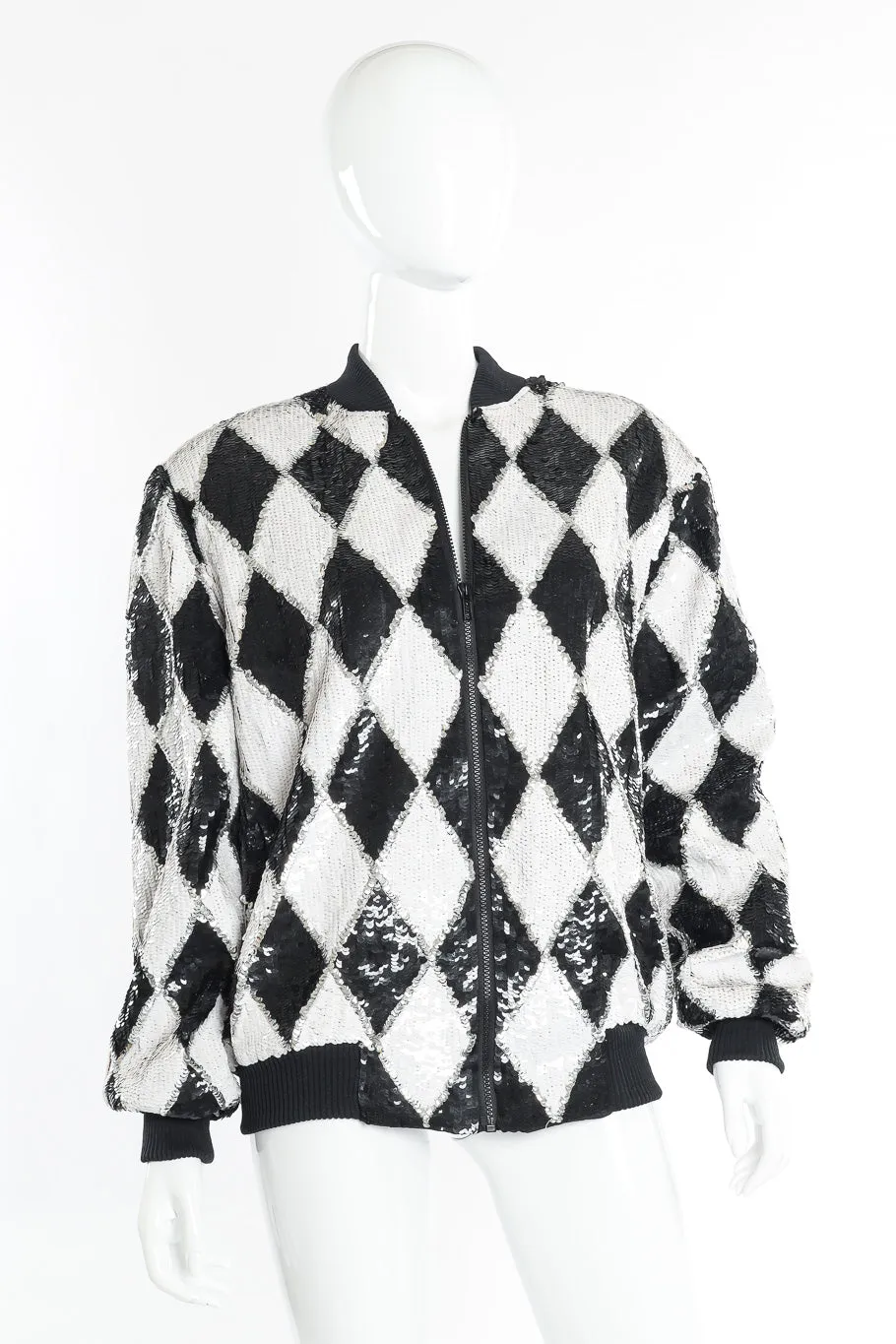 Harlequin Sequin Bomber Jacket