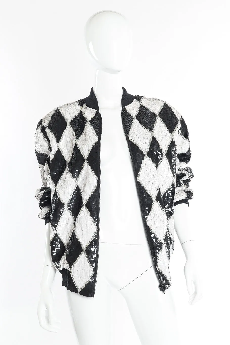 Harlequin Sequin Bomber Jacket