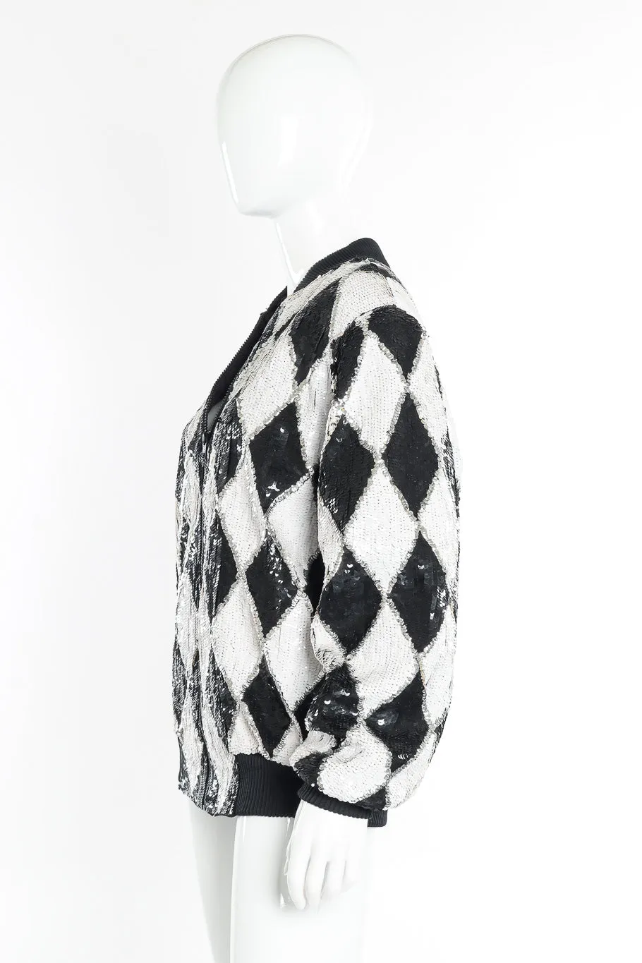 Harlequin Sequin Bomber Jacket