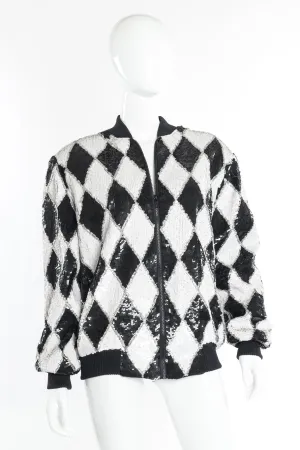 Harlequin Sequin Bomber Jacket