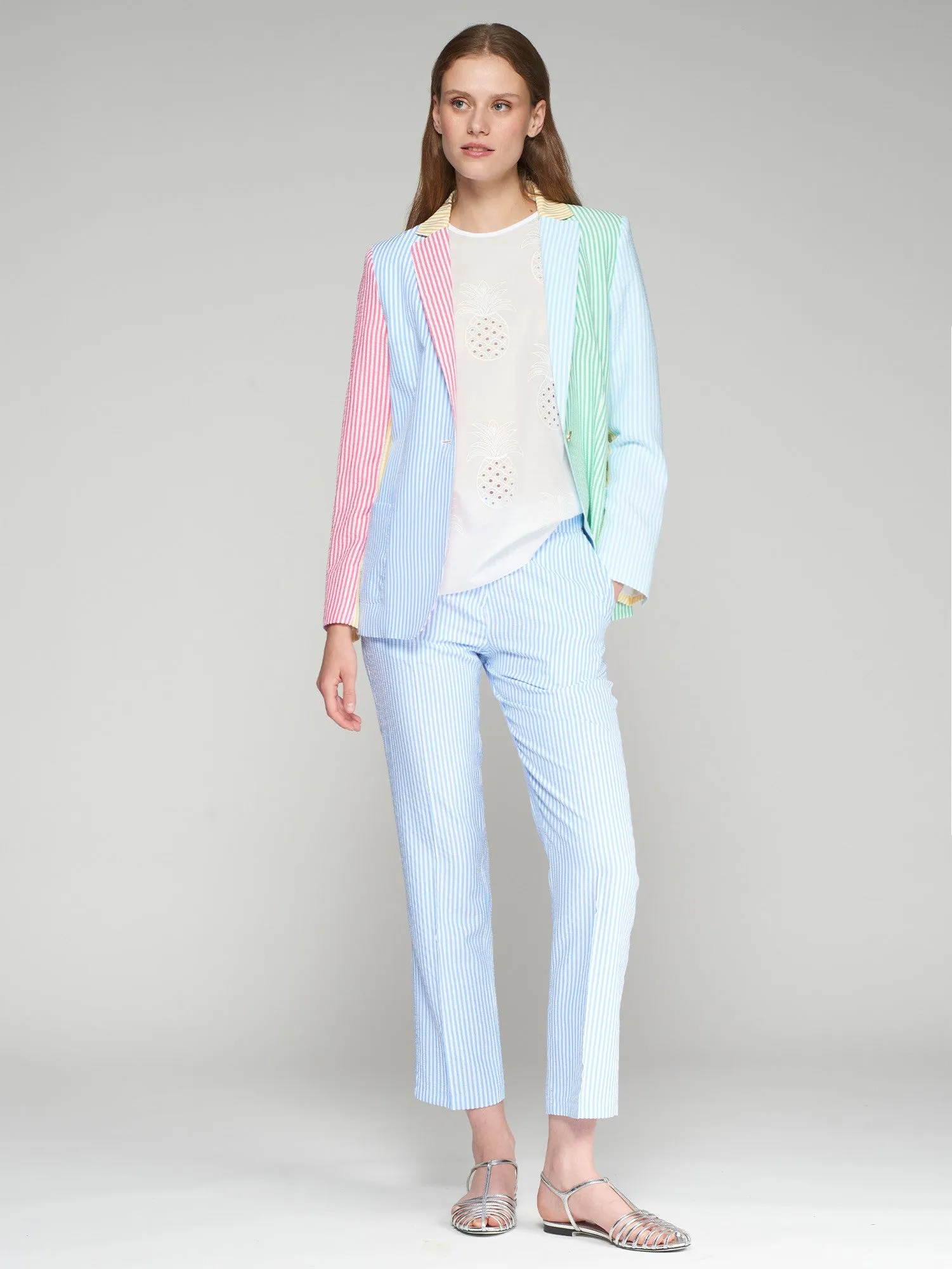 Harlow Jacket - Rayas Azul Stripe