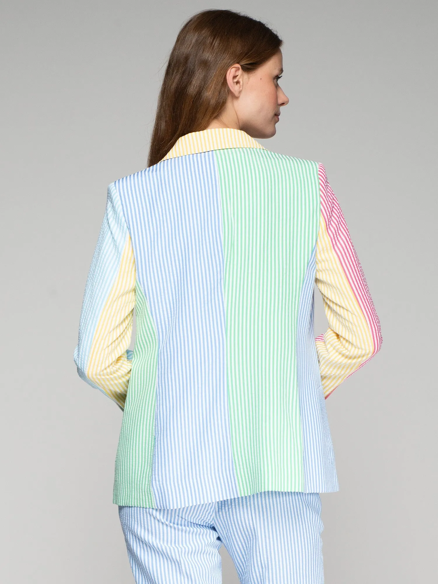 Harlow Jacket - Rayas Azul Stripe