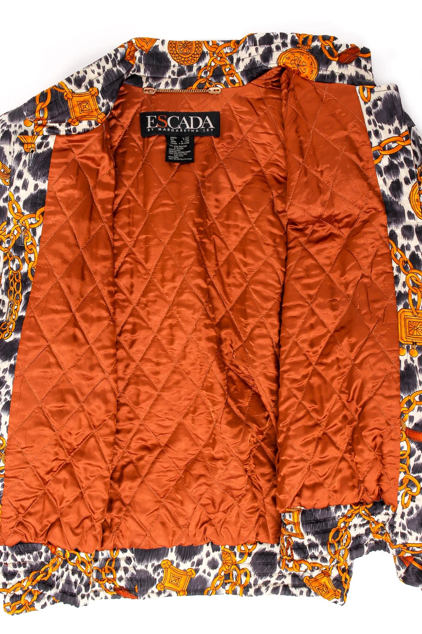 Hound Dog Bridle Print Silk Bomber Jacket