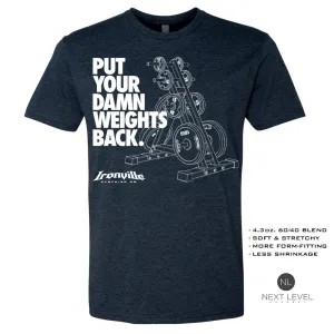 Ironville DAMN WEIGHTS Soft-Blend Fitted Gym T-Shirt