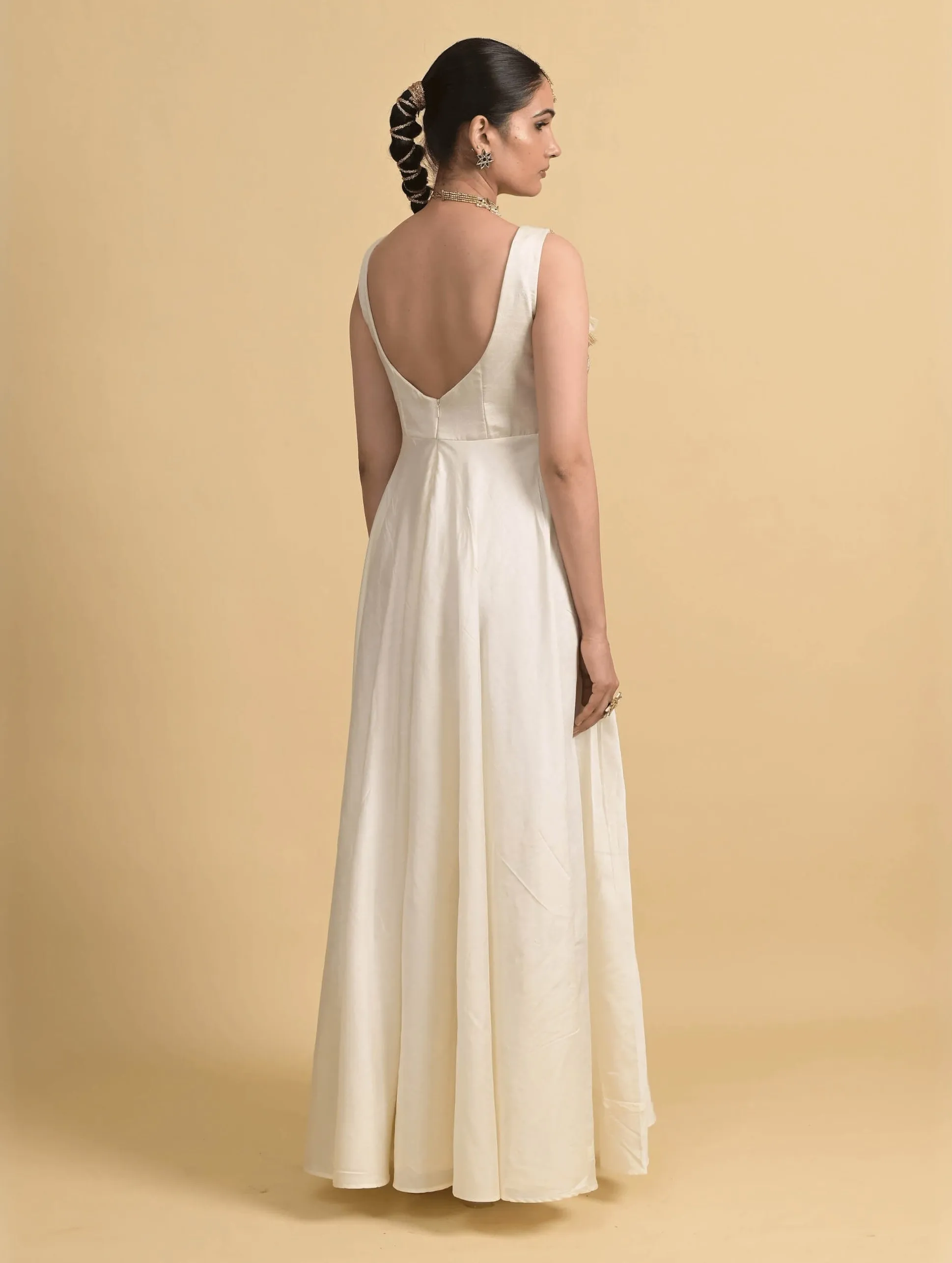 Ivory chanderi jumpsuit