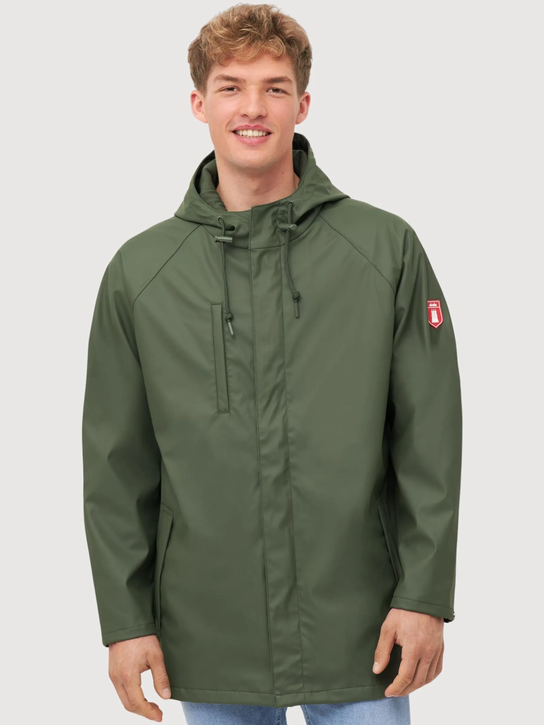 Jacket Passby Plain Olive Man Recycled Polyester | Derbe