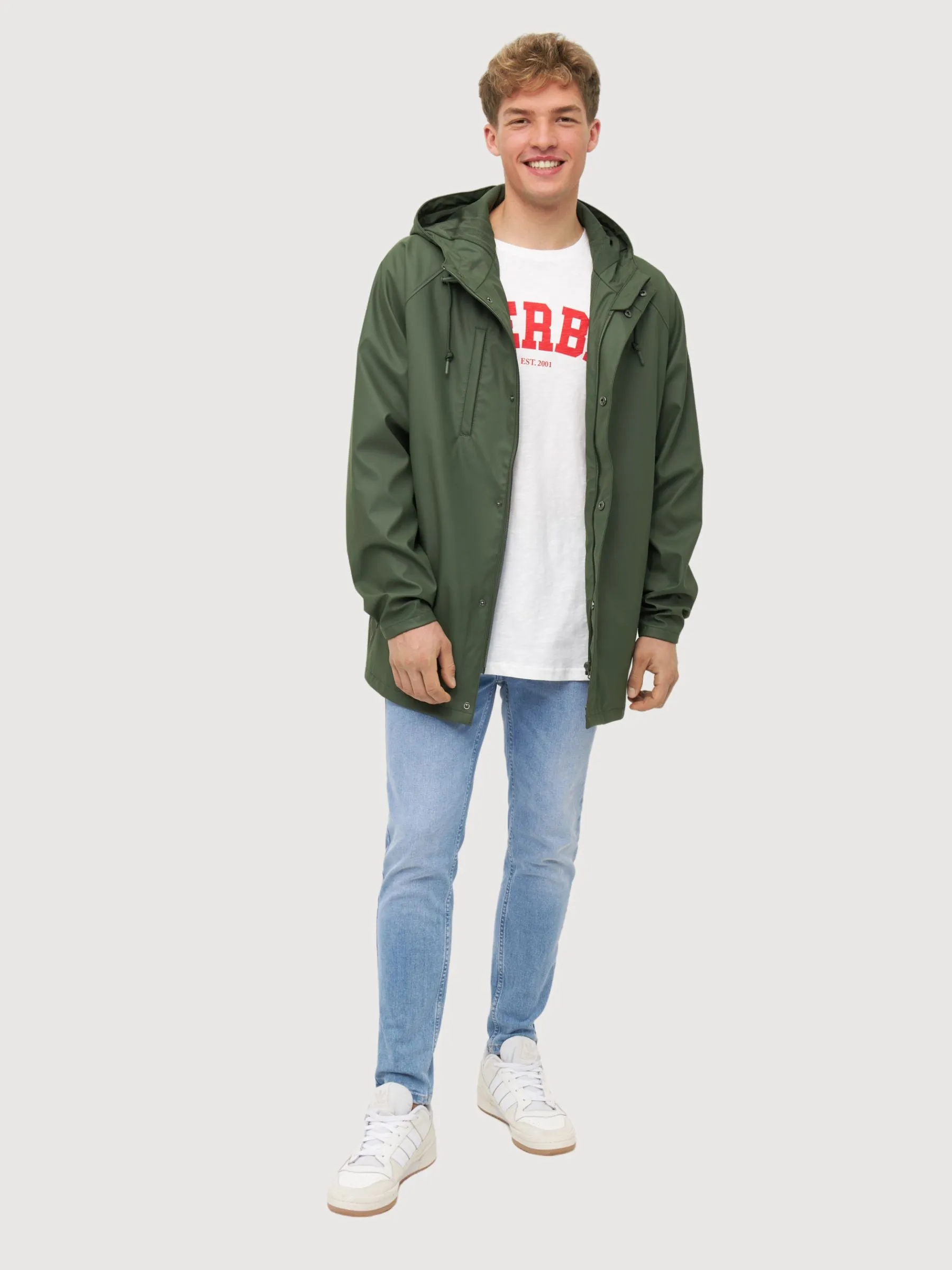 Jacket Passby Plain Olive Man Recycled Polyester | Derbe
