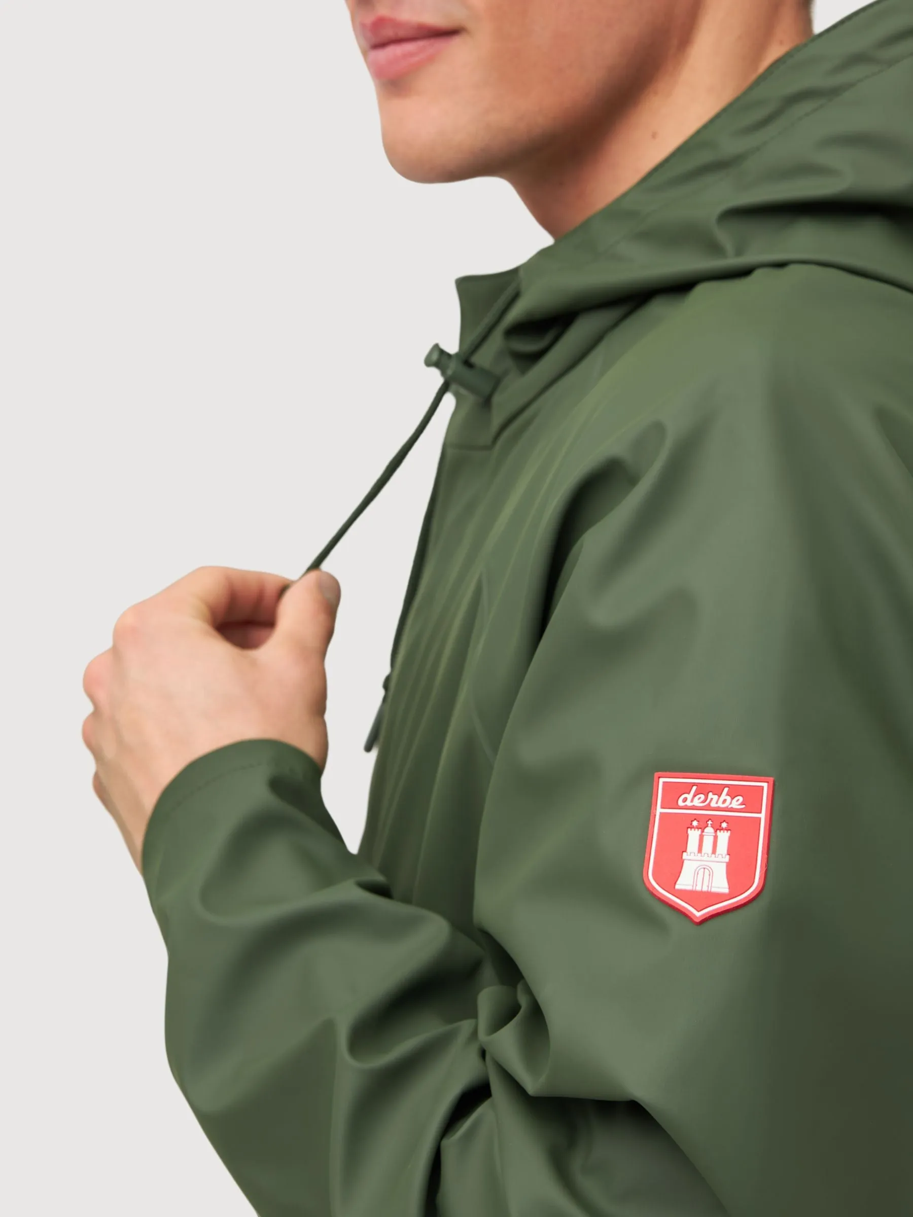 Jacket Passby Plain Olive Man Recycled Polyester | Derbe