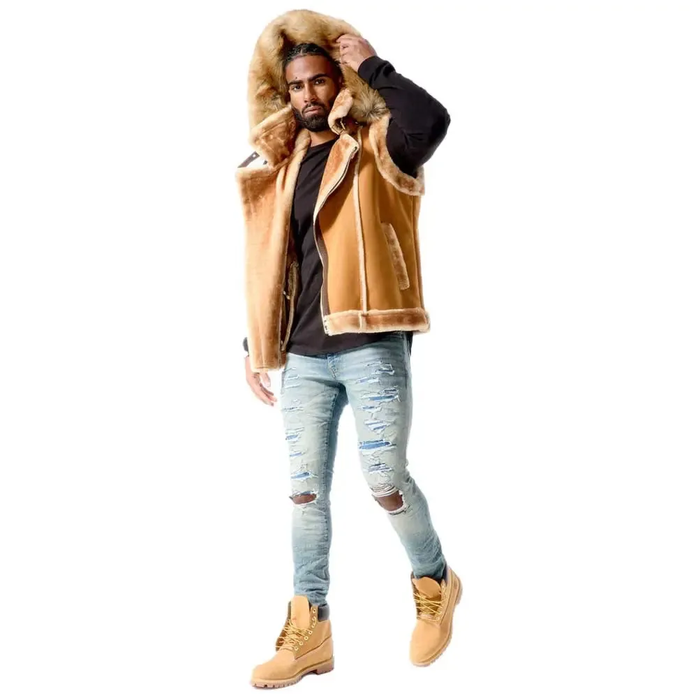 Jordan Craig Men Denali Shearling Vest (Cognac)
