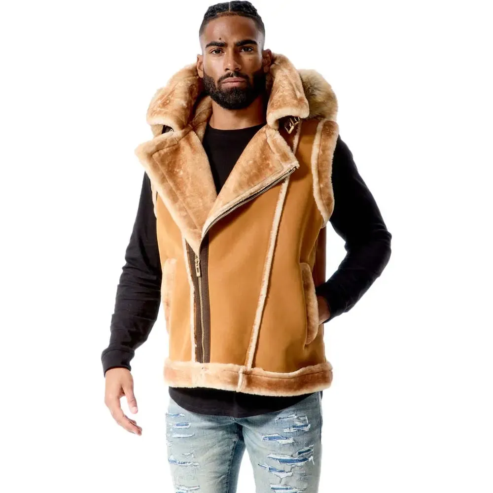 Jordan Craig Men Denali Shearling Vest (Cognac)