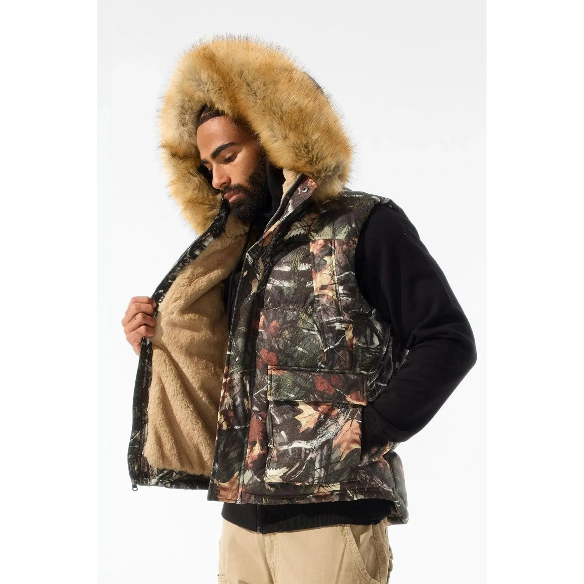 Jordan Craig Men Yukon Fur Lined Vest (Real Tree)