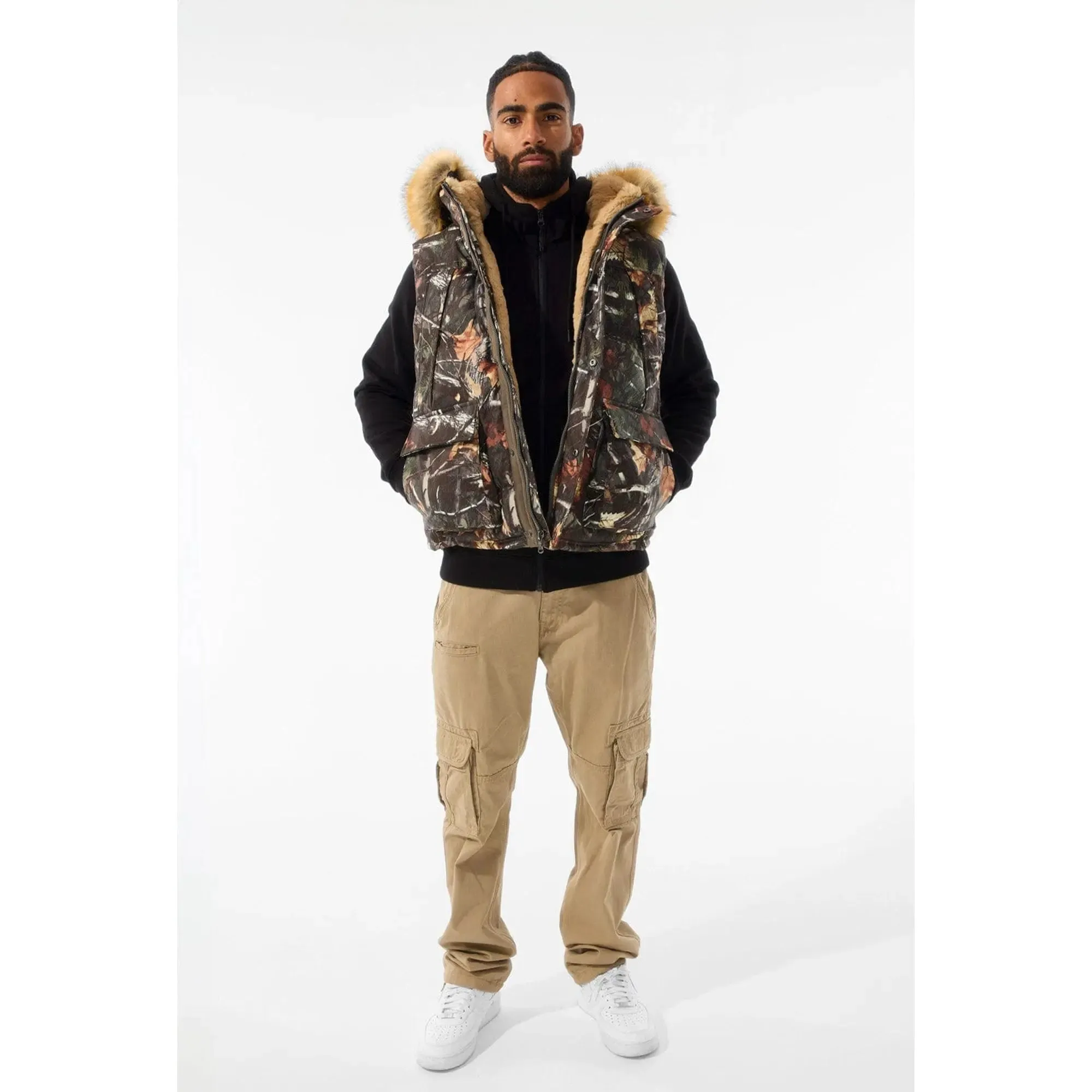 Jordan Craig Men Yukon Fur Lined Vest (Real Tree)