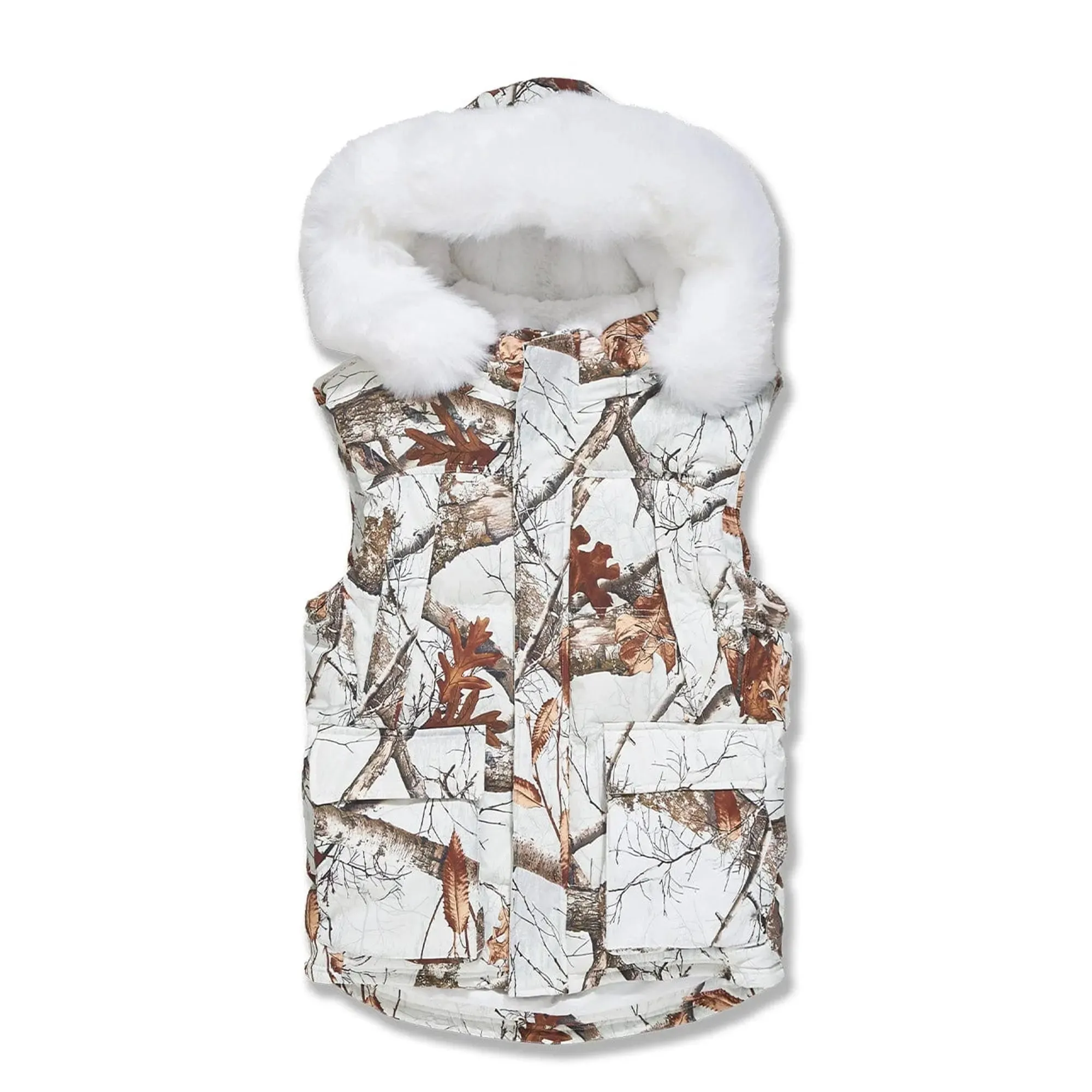 Jordan Craig Men Yukon Fur Lined Vest (Snow Camo)