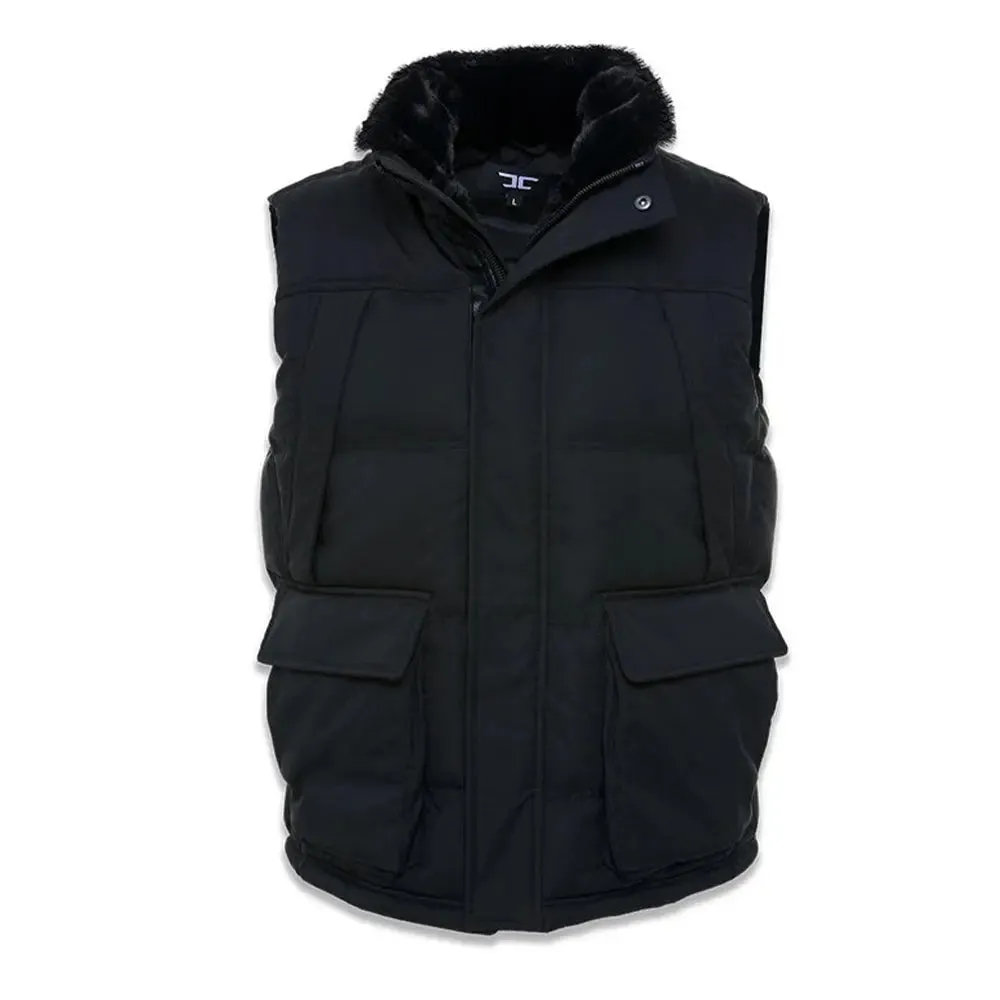 Jordan Craig Men Yukon Fur Puffer Vest (Black)
