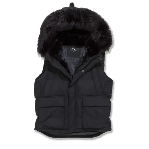 Jordan Craig Men Yukon Fur Puffer Vest (Black)