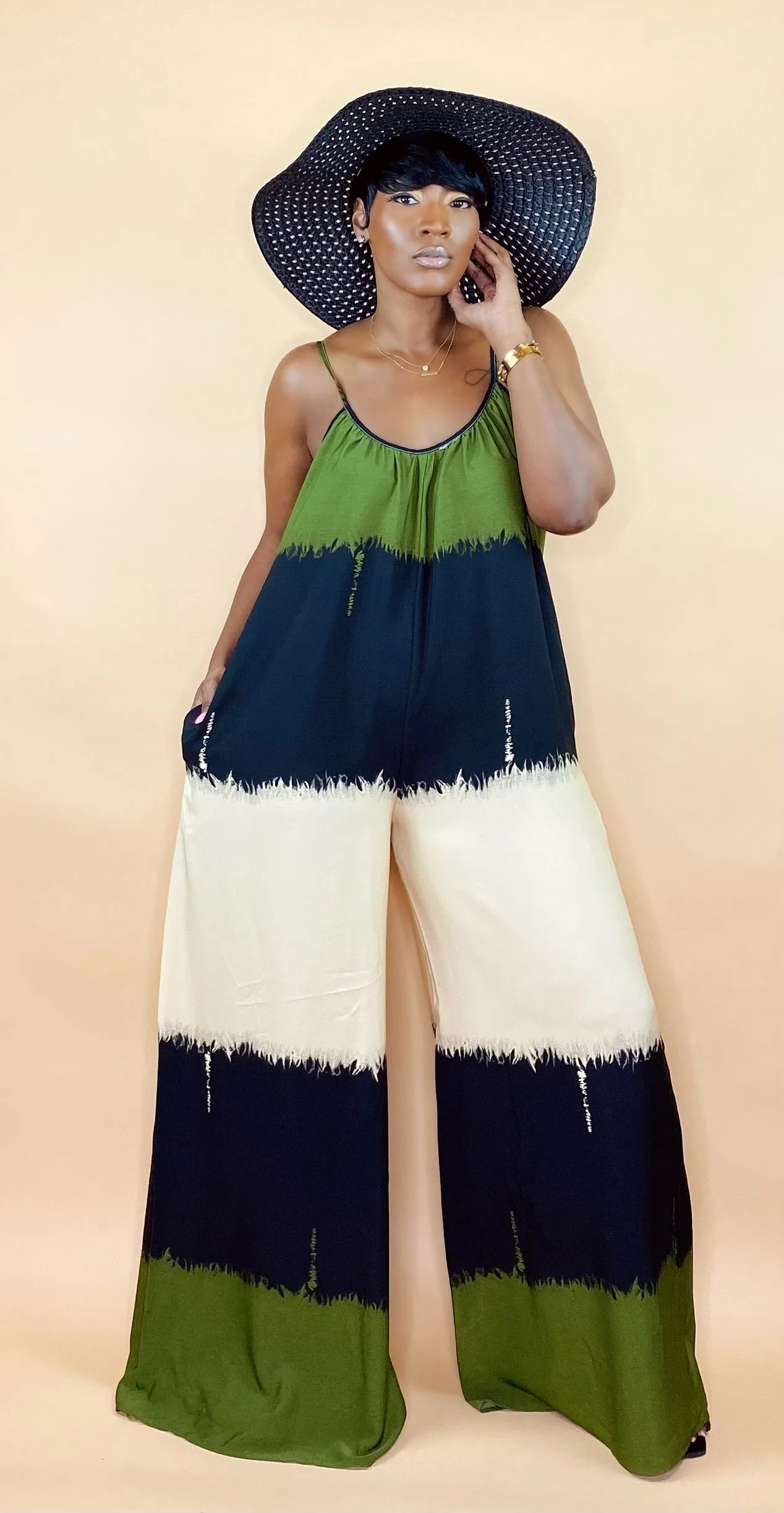 Jungle Fever OVERSIZED Jumpsuit (Olive)