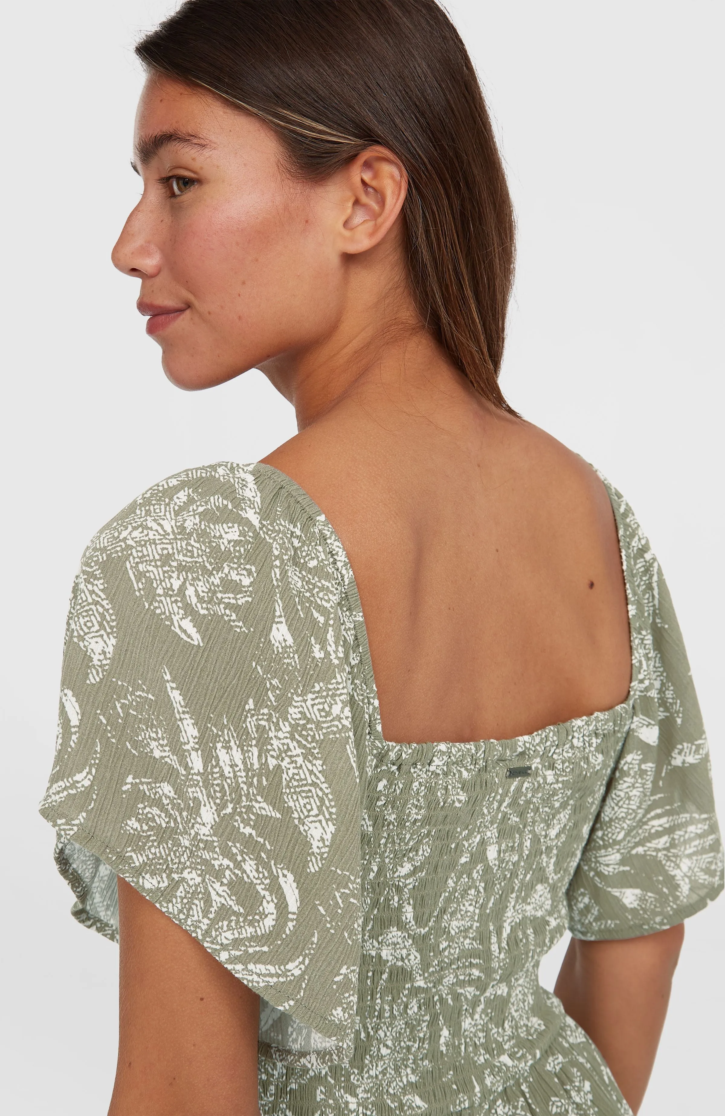 Kesia Jumpsuit | Green Textured Jungle