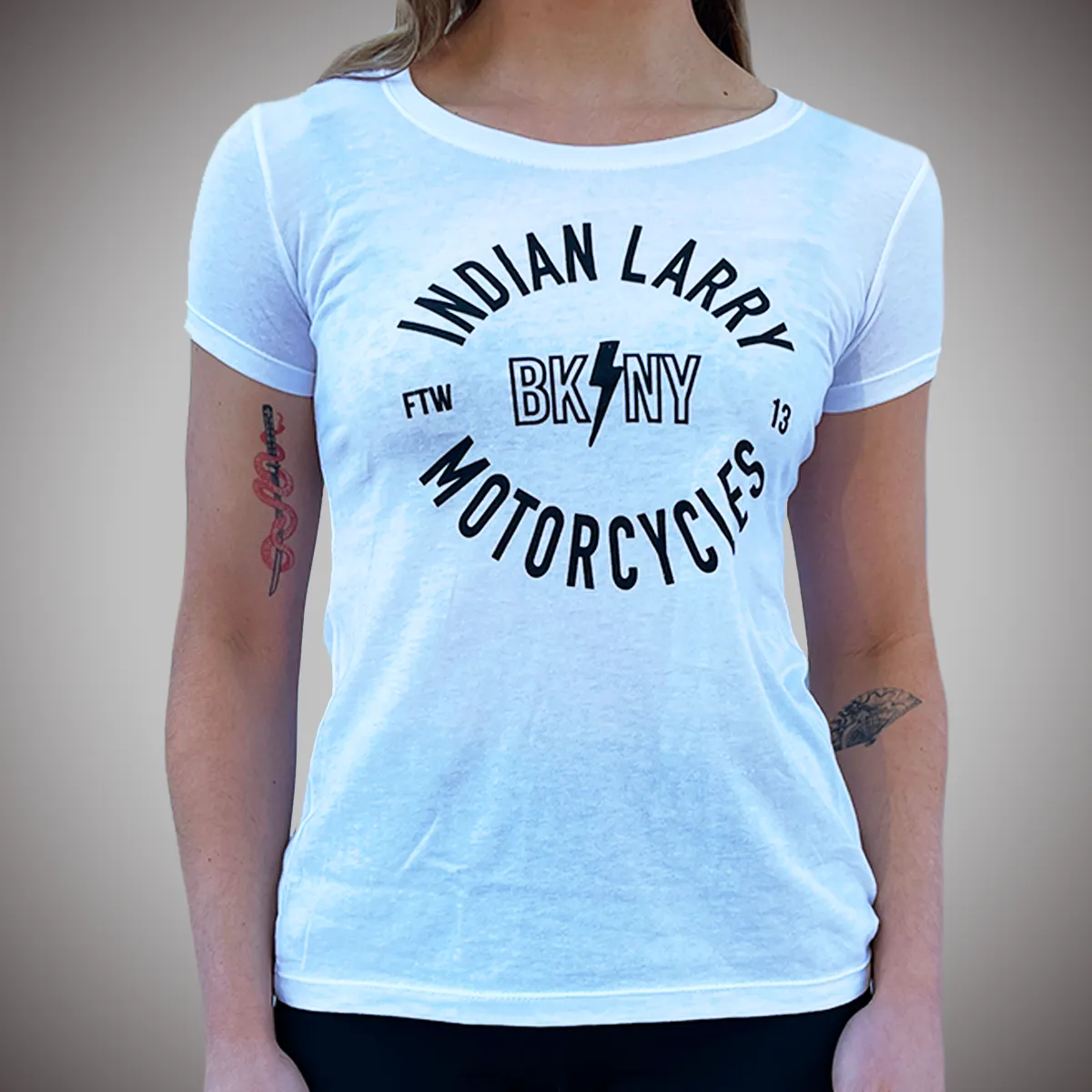 Ladies White BK/NY Tee