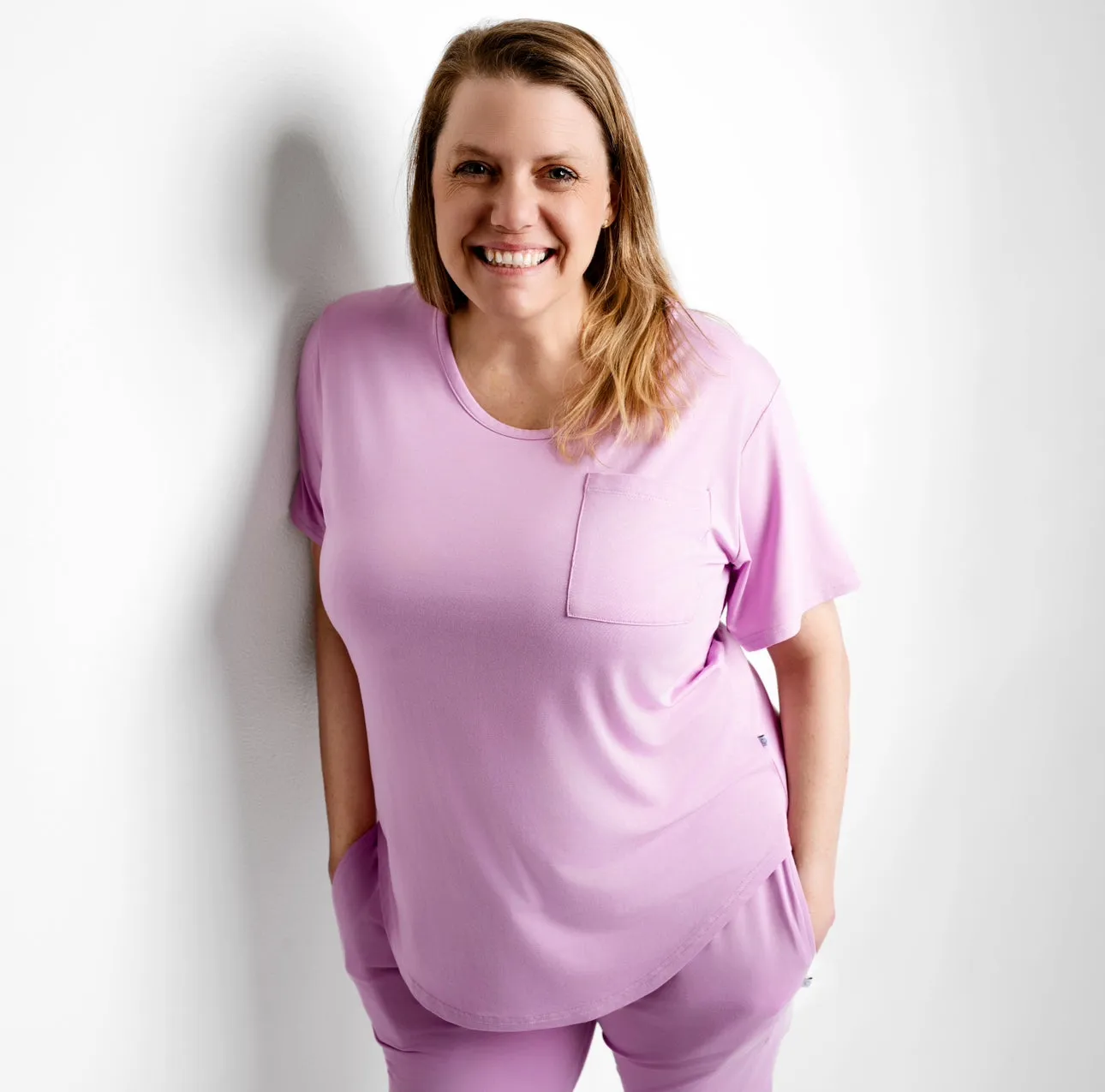 Lavender Haze Short Sleeve Scoop Top