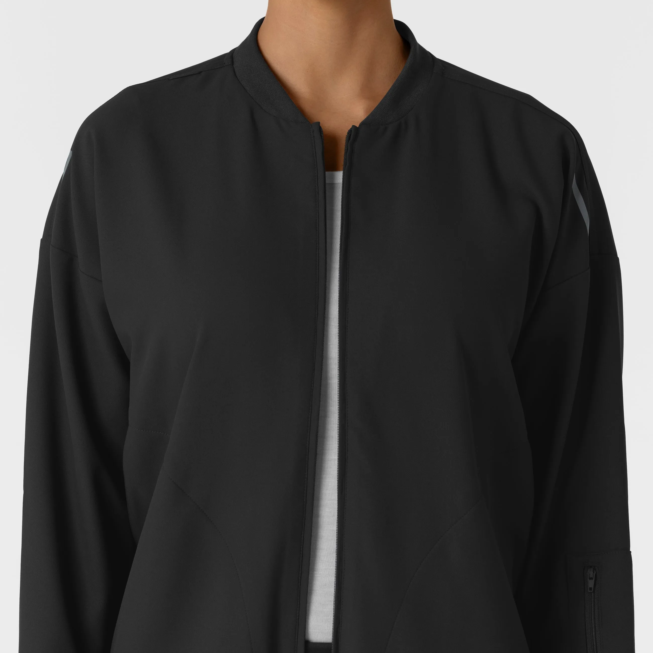 Layers 8066 Bomber Scrub Jacket Black