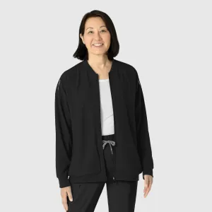 Layers 8066 Bomber Scrub Jacket Black
