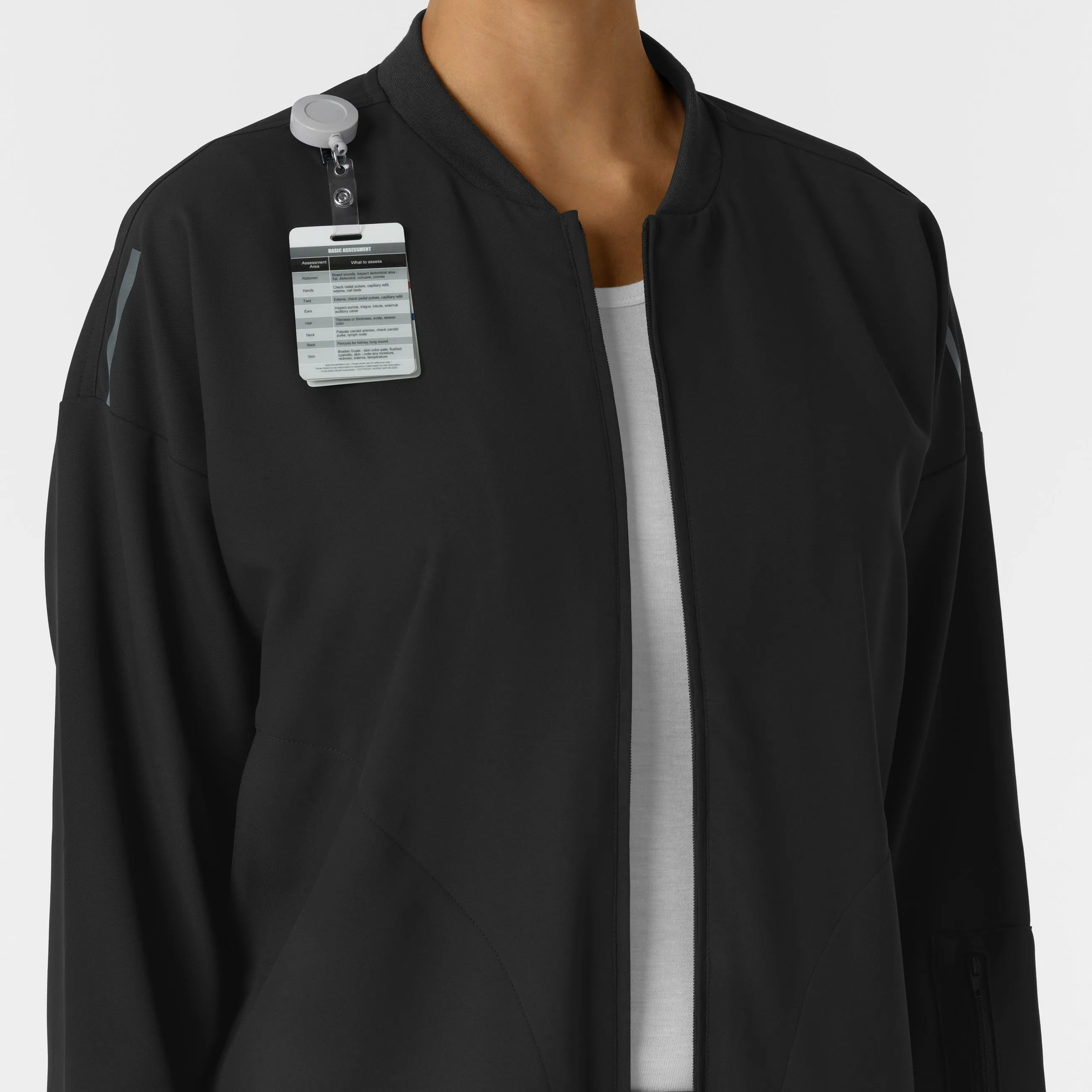 Layers 8066 Bomber Scrub Jacket Black