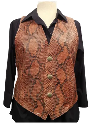Leather Snake skin Vest - Python