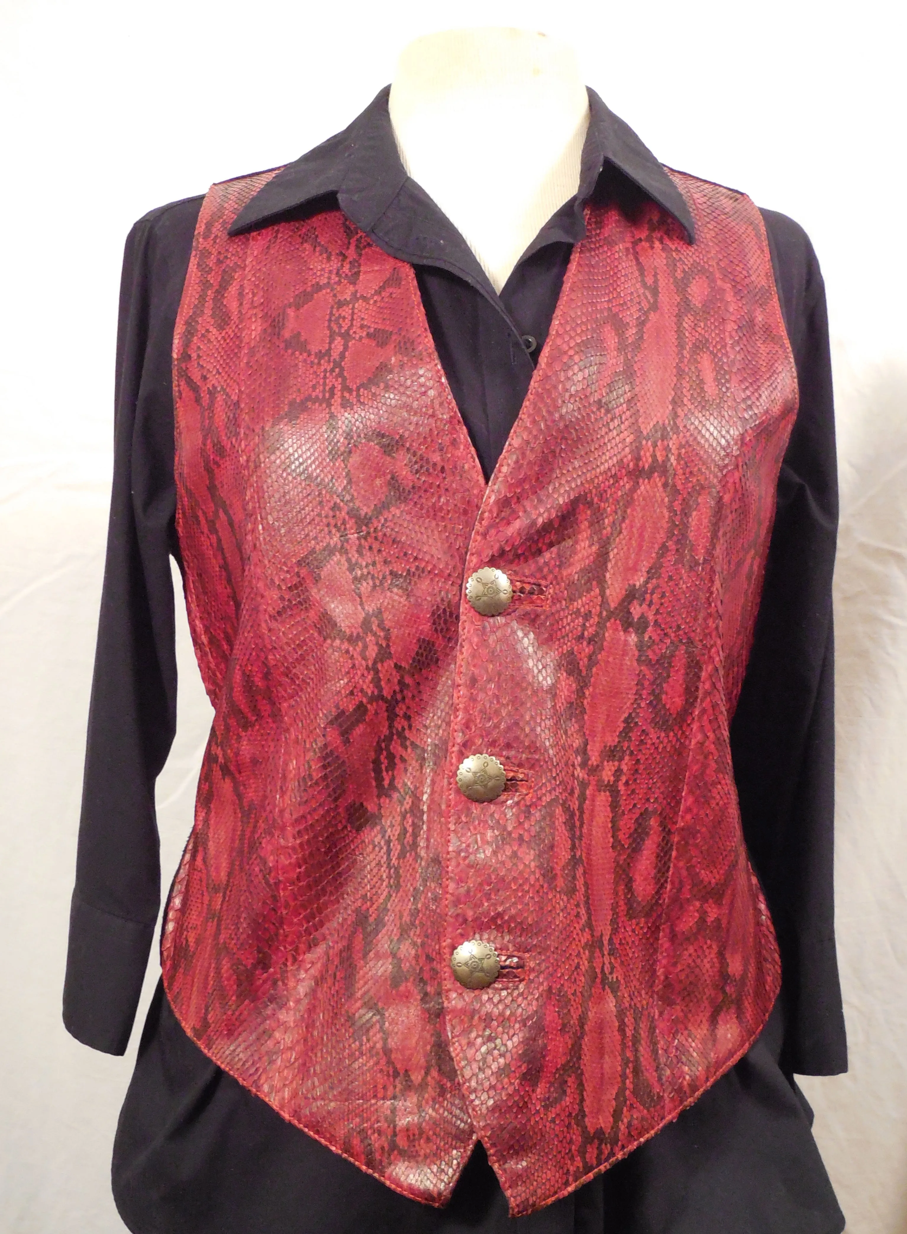 Leather Snake skin Vest - Python