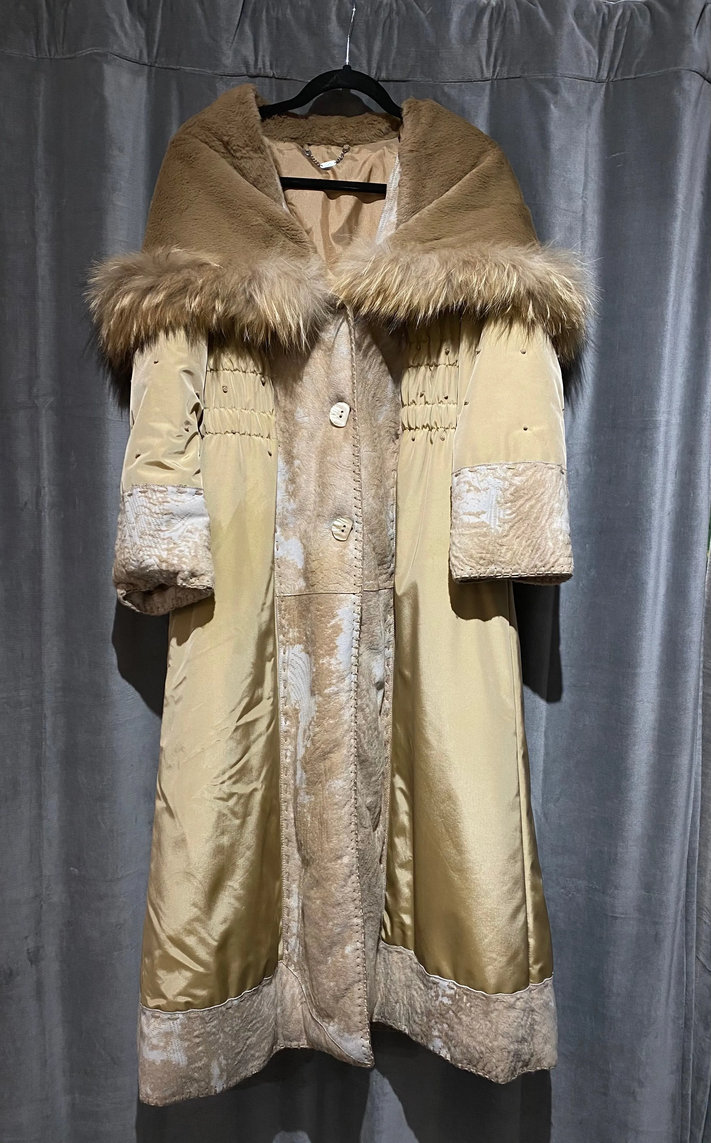 Linea Ranch Anfor Fur Lined Button Coat